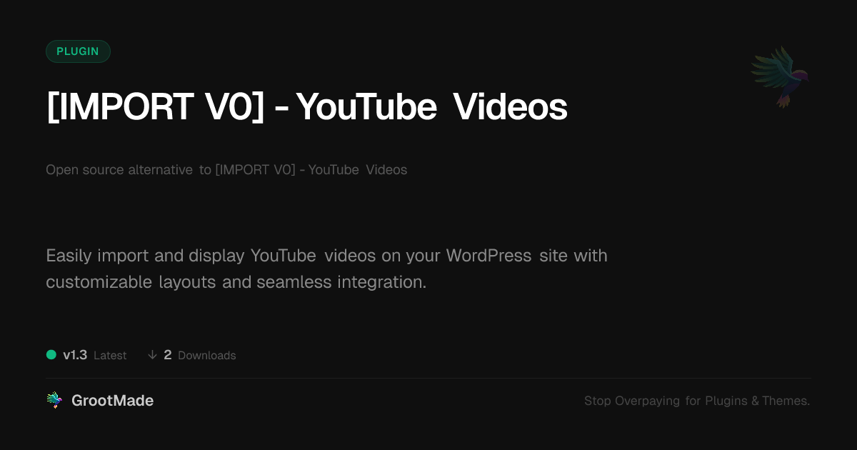 Preview of [IMPORT V0] - YouTube Videos