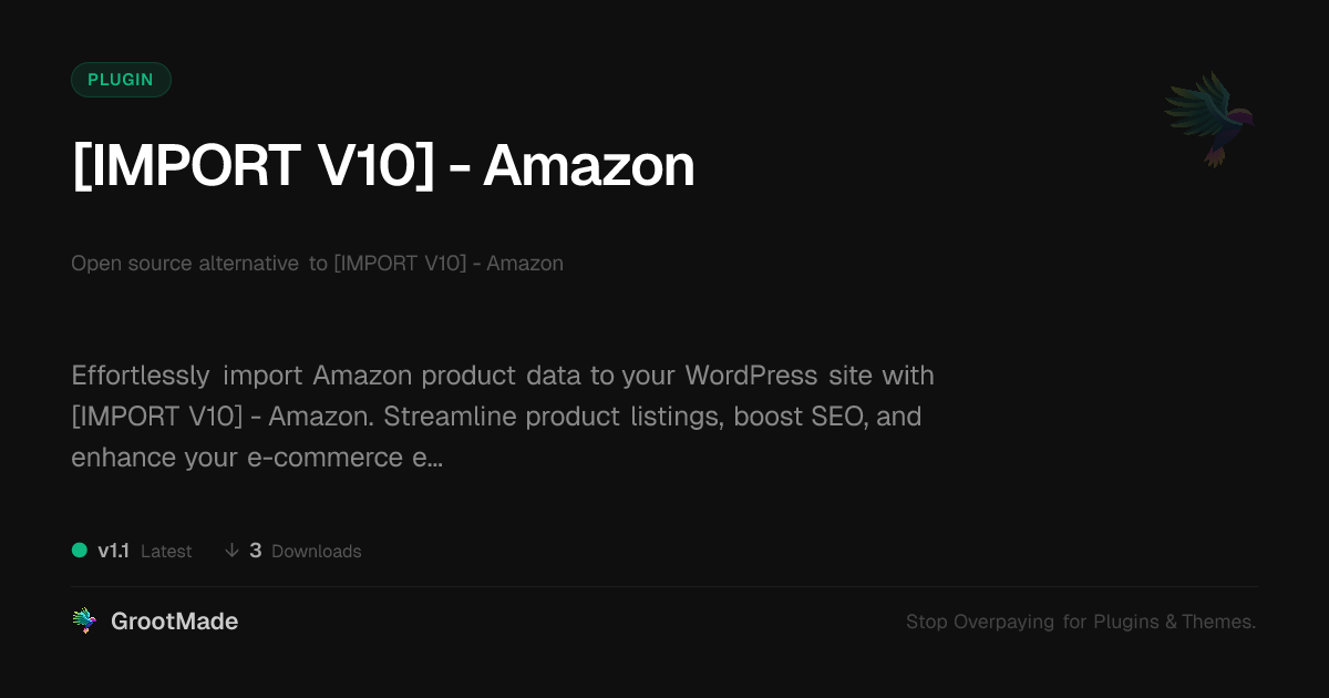 Preview of [IMPORT V10] - Amazon