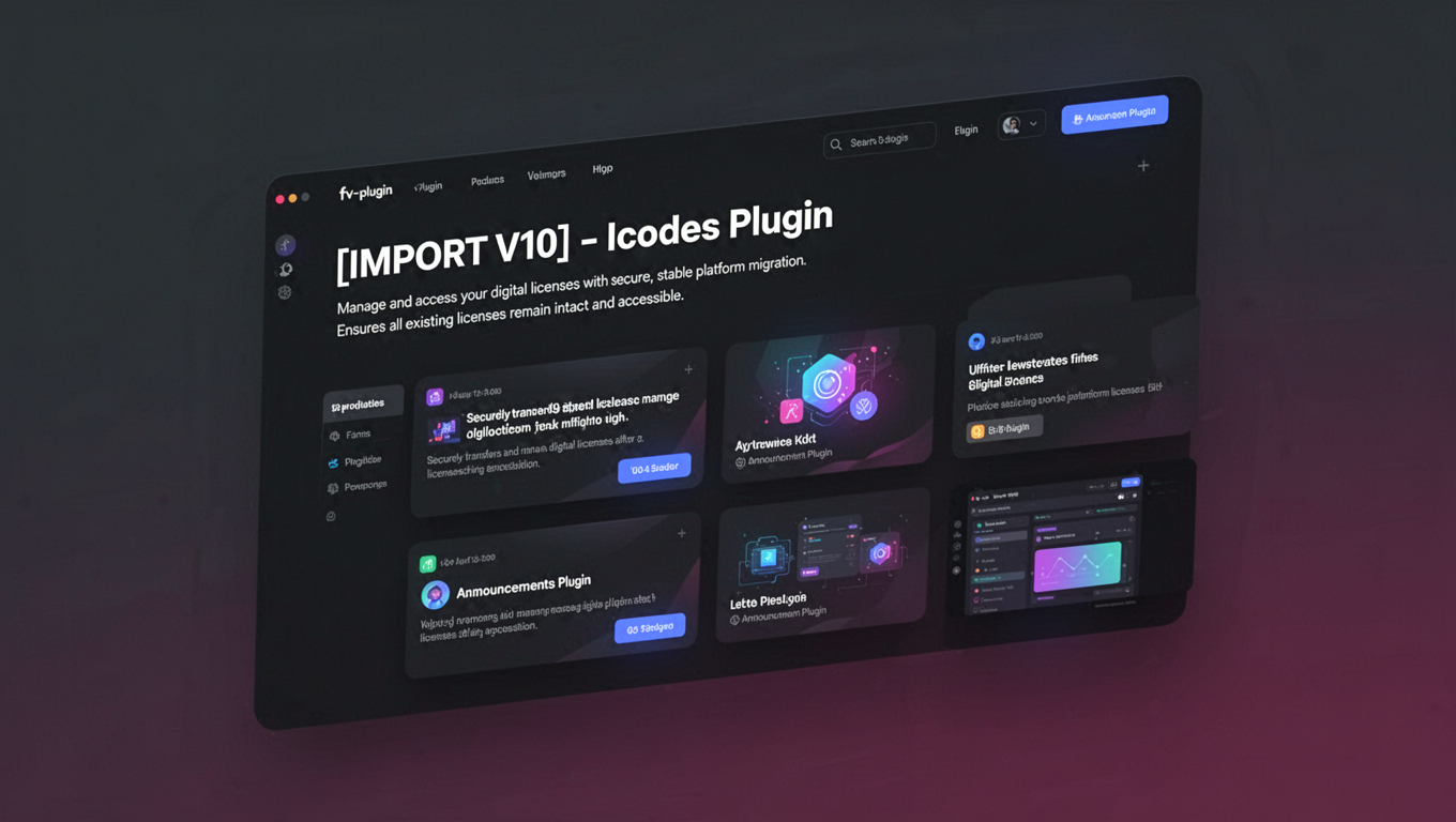 Preview of [IMPORT V10] - Icodes Plugin