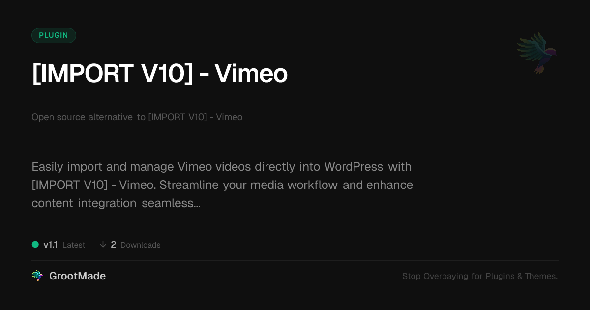 Preview of [IMPORT V10] - Vimeo