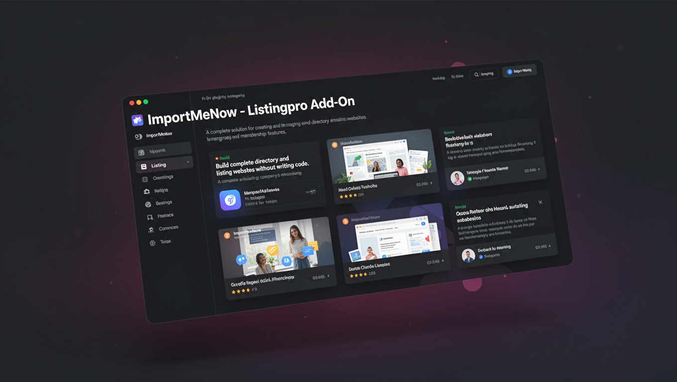 Preview of ImportMeNow - Listingpro Add-On