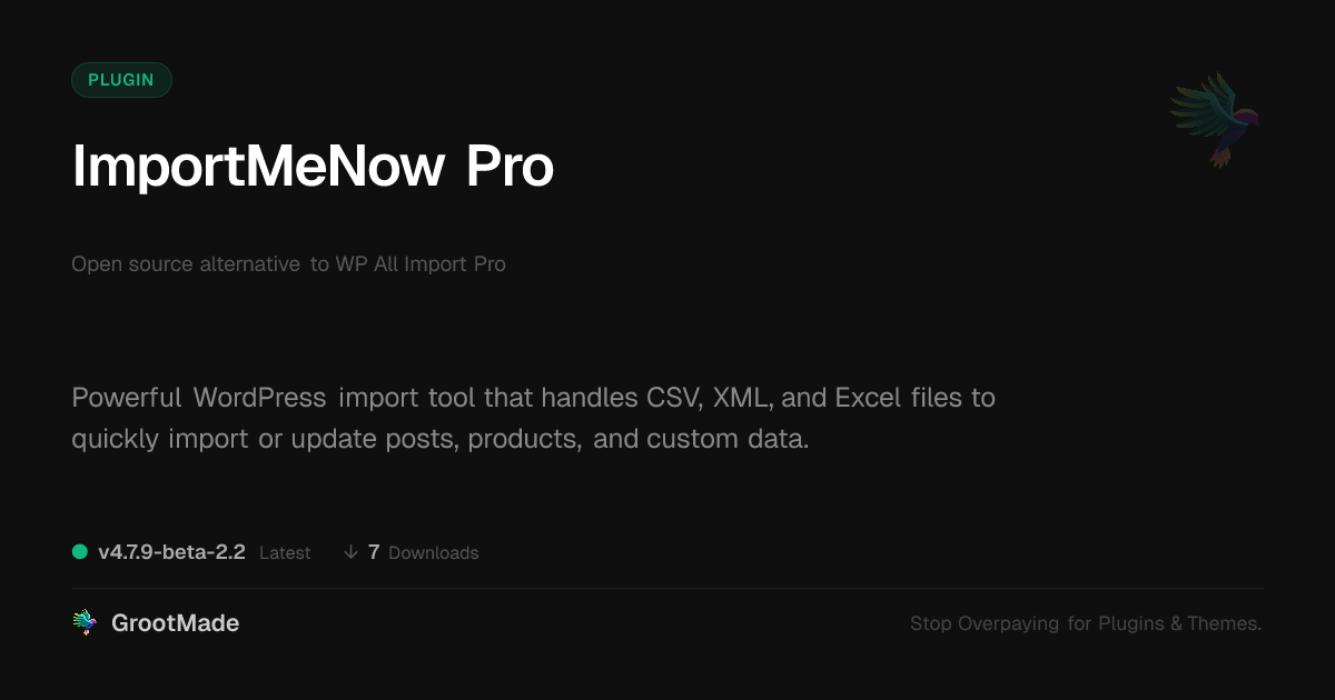 Preview of ImportMeNow Pro