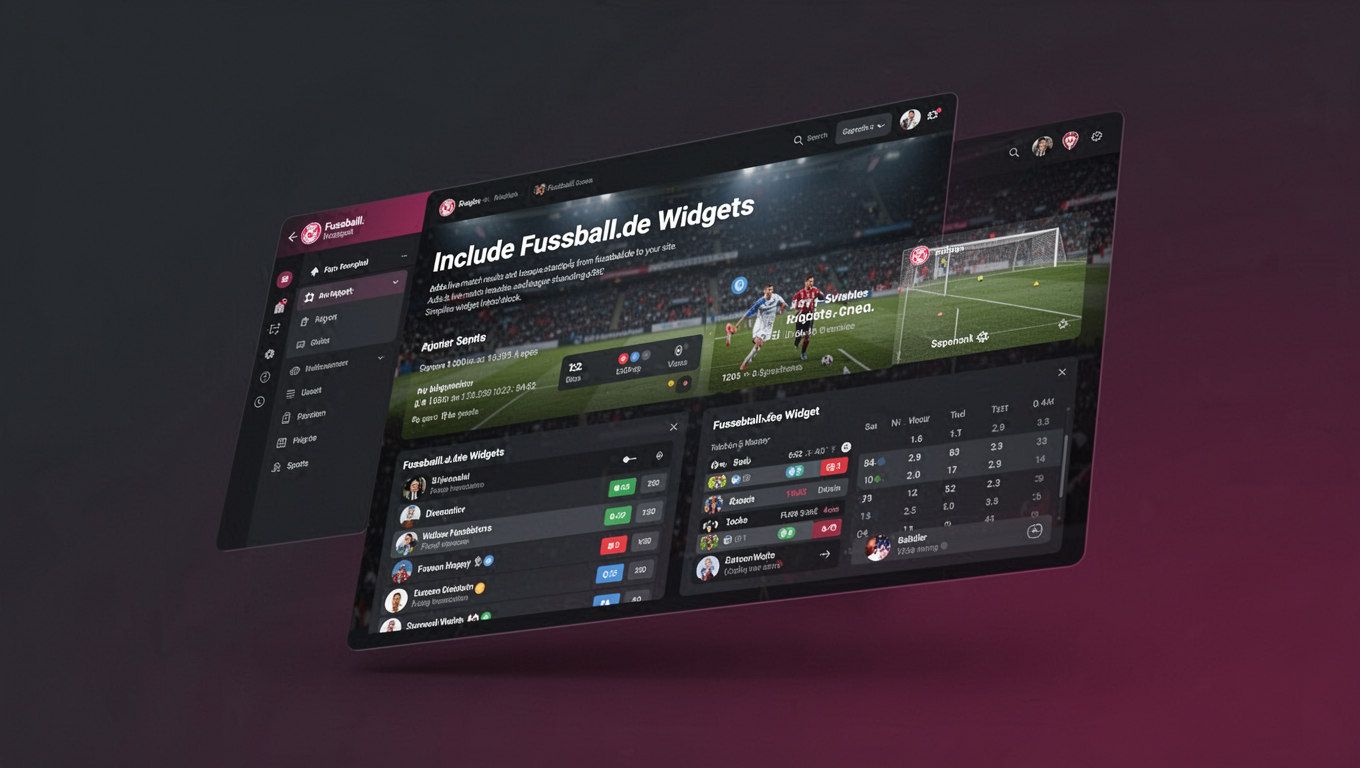 Preview of Include Fussball.de Widgets