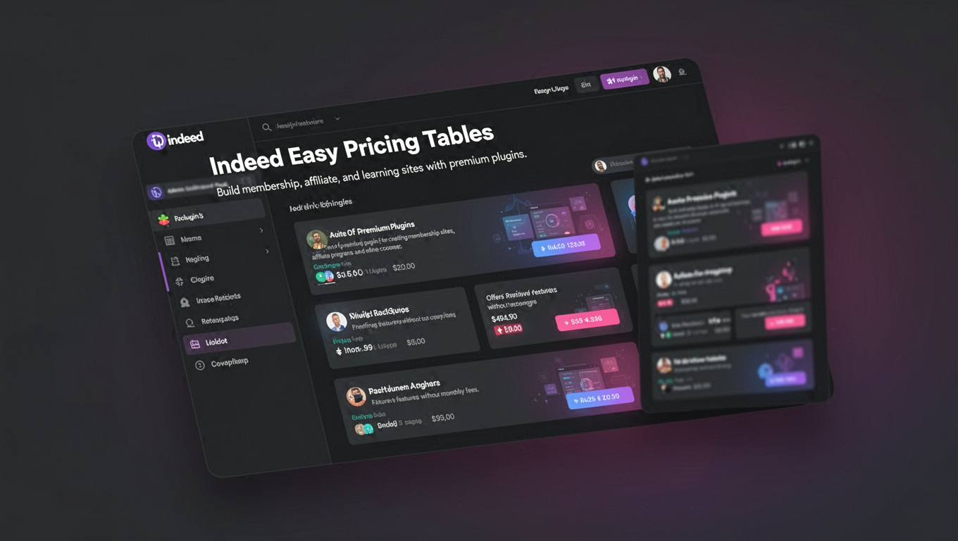 Preview of Indeed Easy Pricing Tables