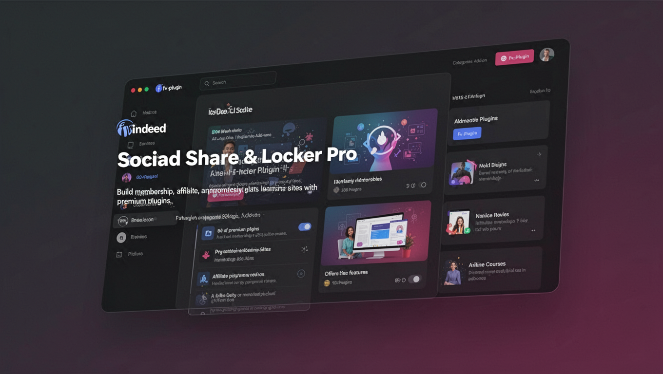 Preview of Indeed Social Share & Locker Pro