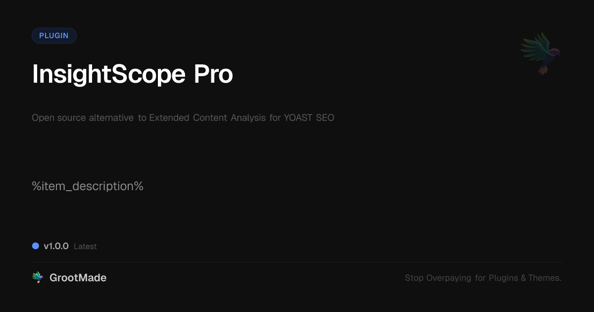 Preview of Extended Content Analysis for Roibox SEO