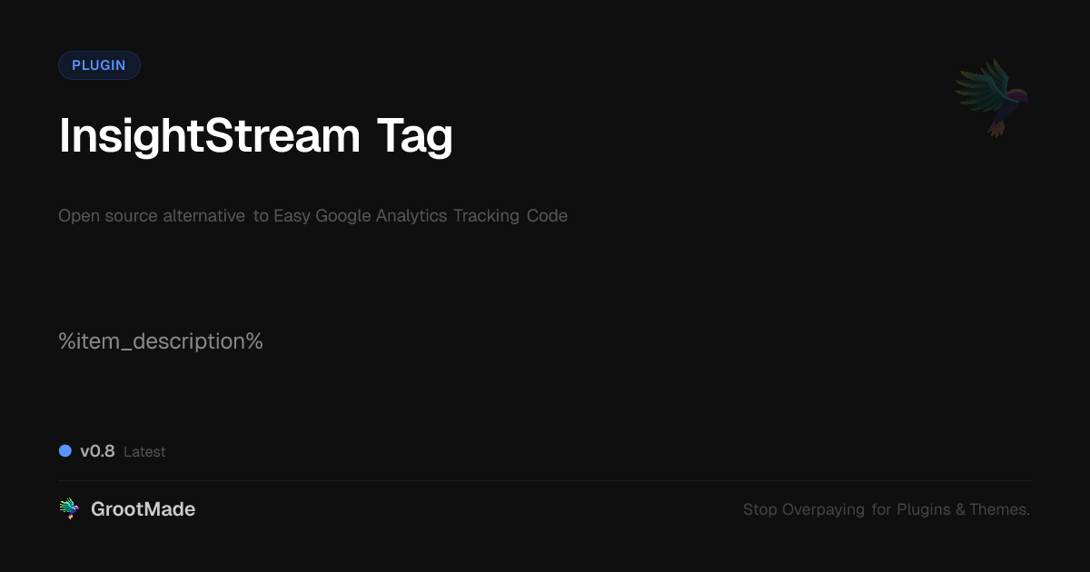 Preview of InsightStream Tag