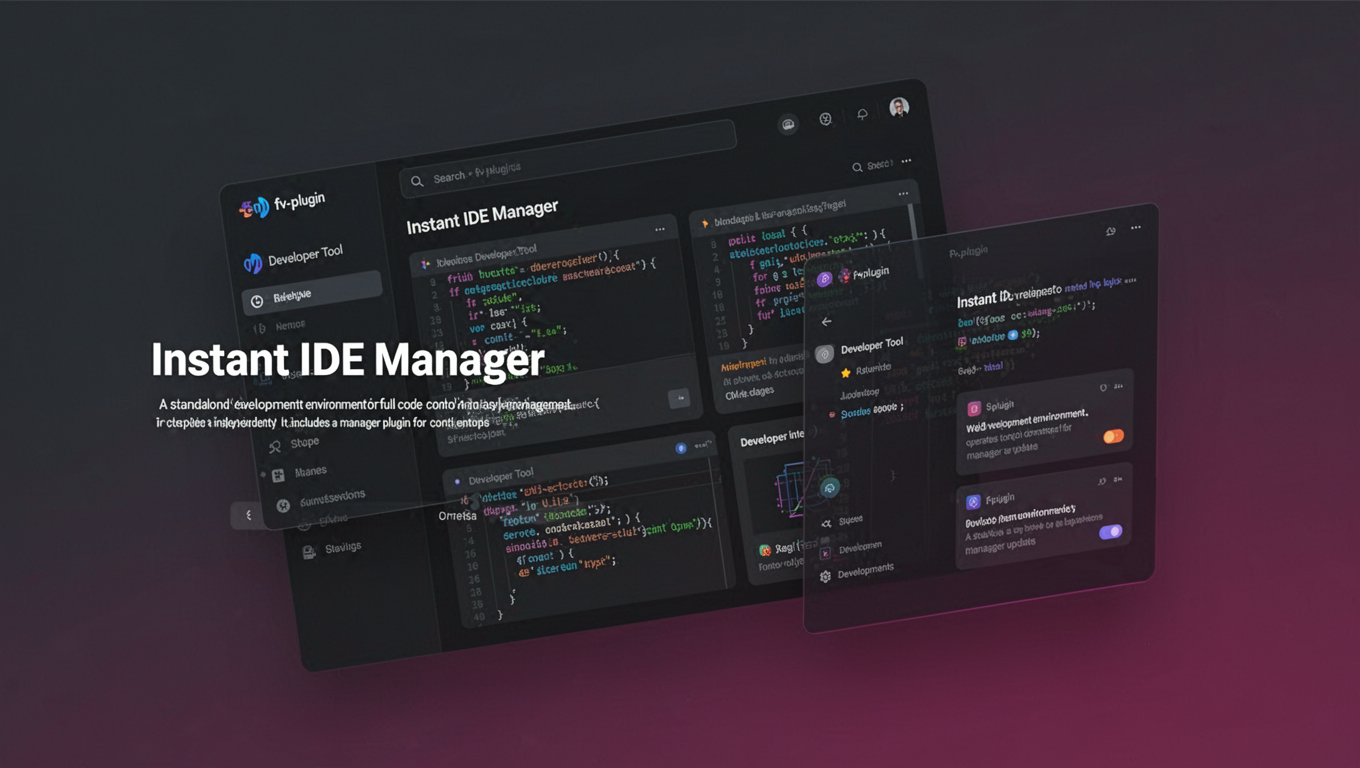 Preview of Instant IDE Manager