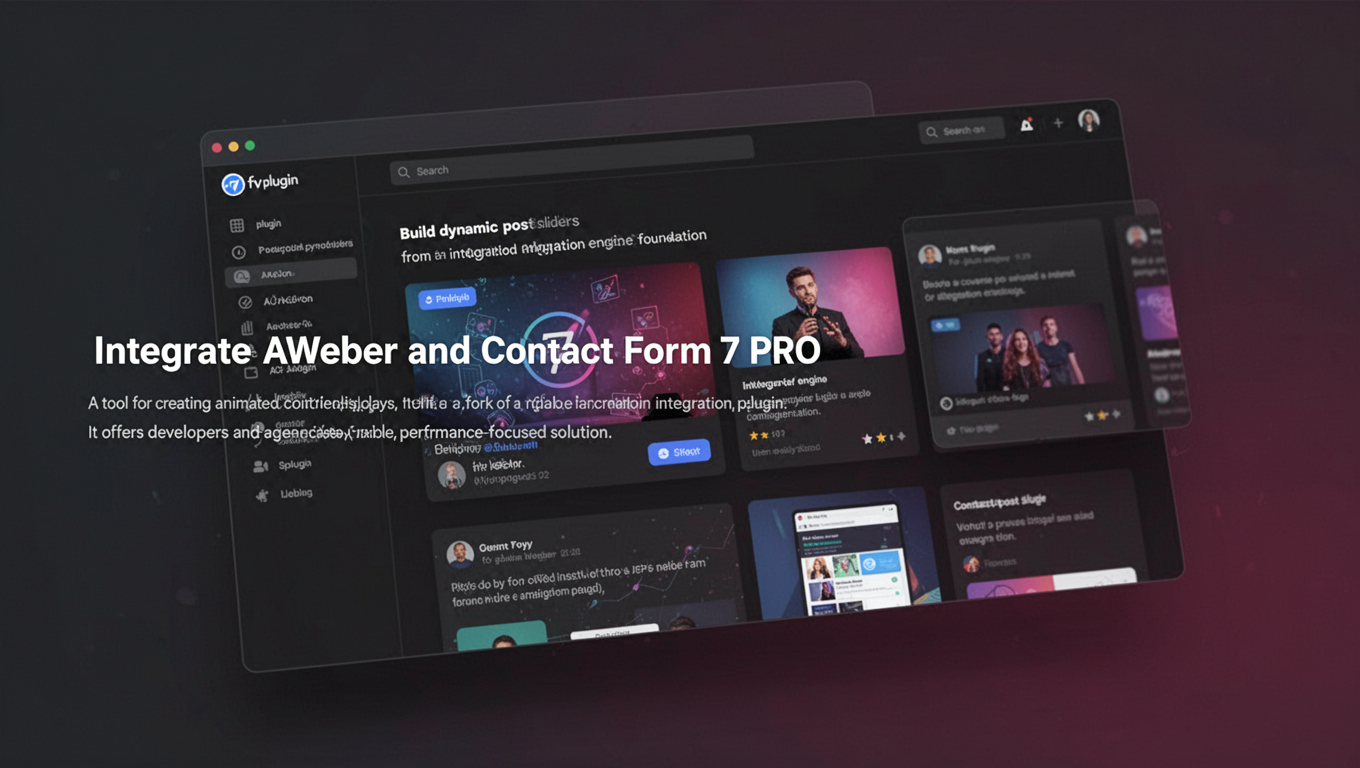Preview of Integrate AWeber and Contact Form 7 PRO
