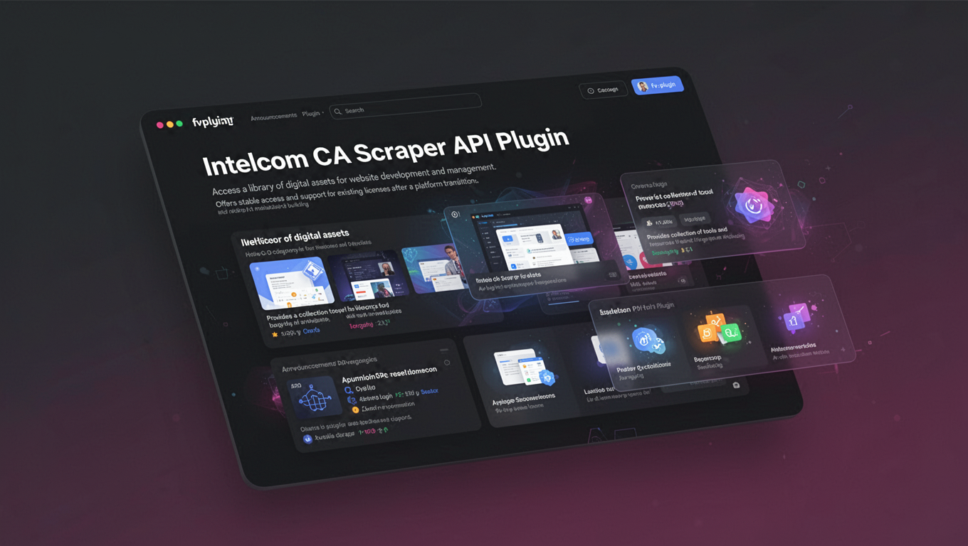 Preview of Intelcom CA Scraper API Plugin