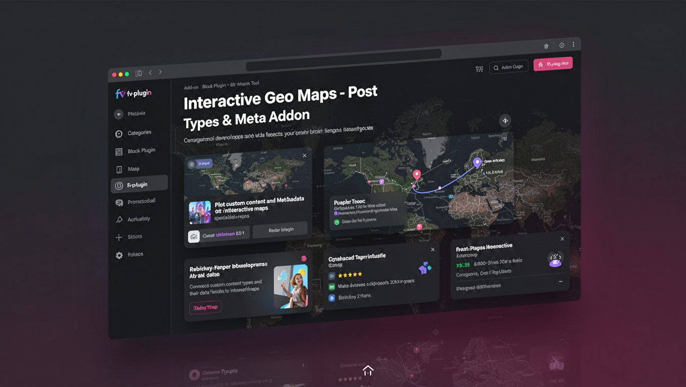 Preview of Interactive Geo Maps - Post Types & Meta Addon