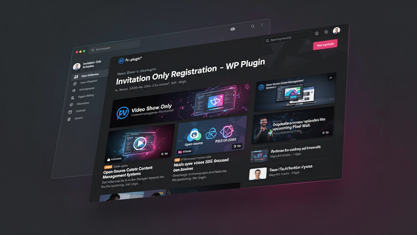 Preview of Invitation Only Registration - WP Plugin