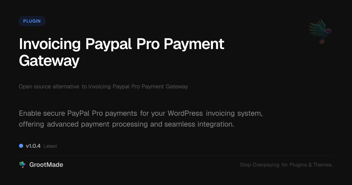 Preview of Invoicing Paypal Pro Payment Gateway