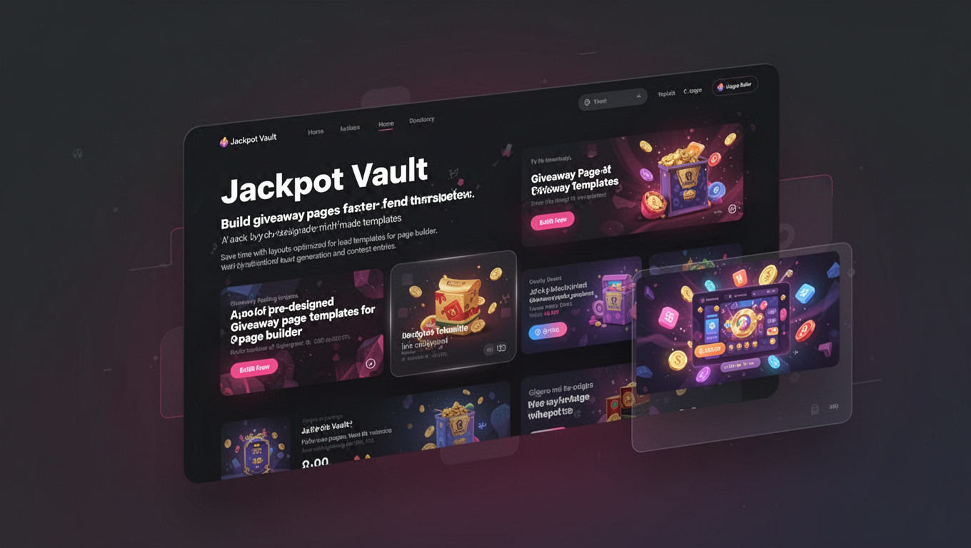 Preview of Jackpot Vault - Giveaway Page Templates Pack For Elementor