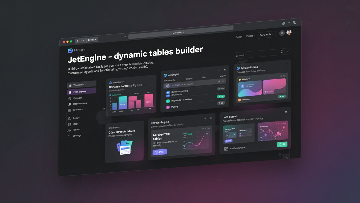 Preview of JetEngine - dynamic tables builder