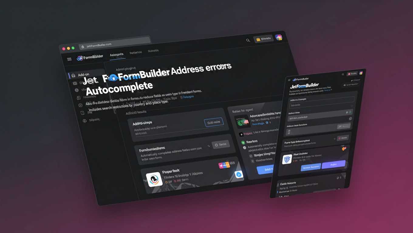 Preview of JetFormBuilder Address Autocomplete