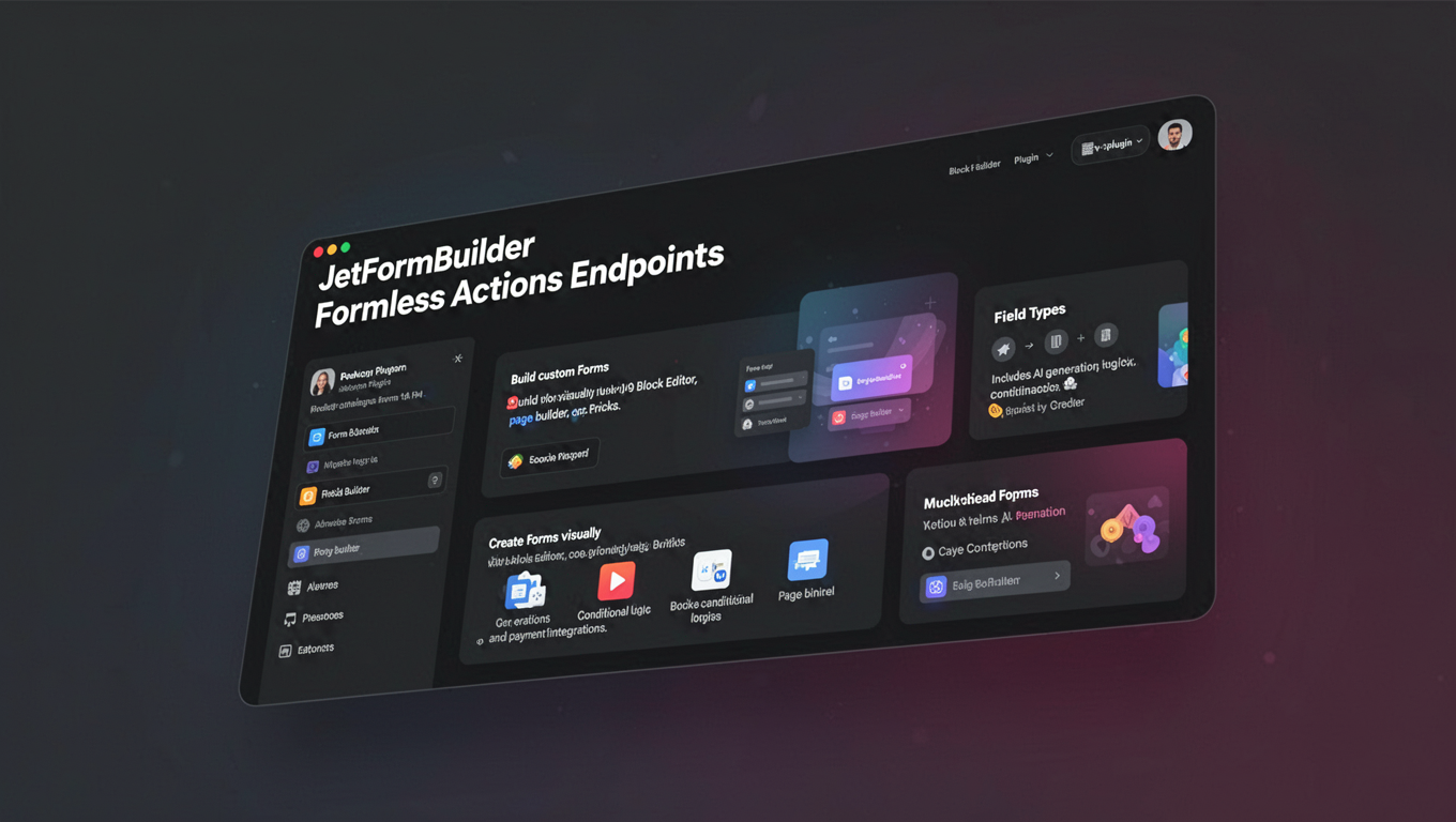 Preview of JetFormBuilder Formless Actions Endpoints