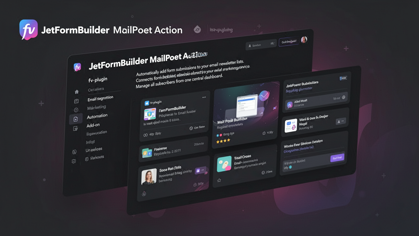 Preview of JetFormBuilder MailPoet Action