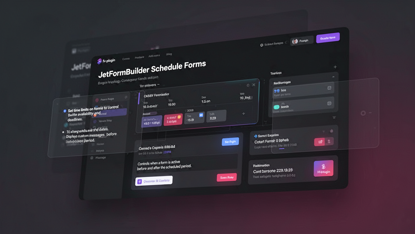 Preview of JetFormBuilder Schedule Forms