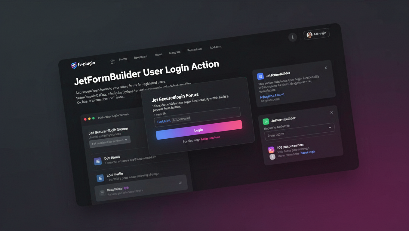 Preview of JetFormBuilder User Login Action