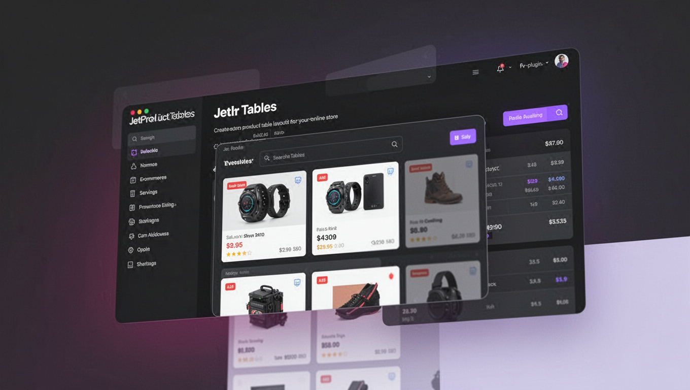 Preview of JetProductTables