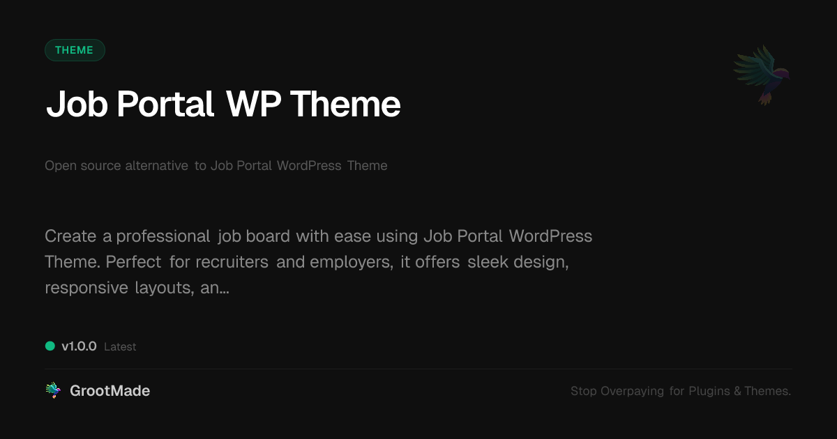 Preview of Job Portal WP Theme