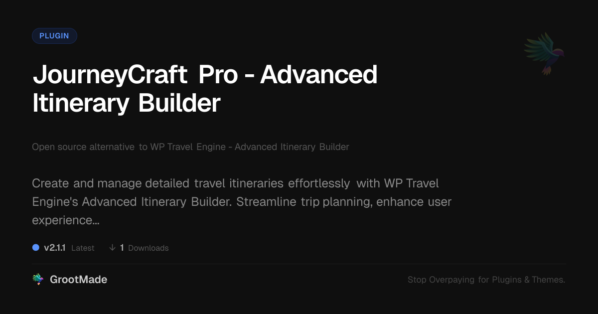 Preview of JourneyCraft Pro - Advanced Itinerary Builder