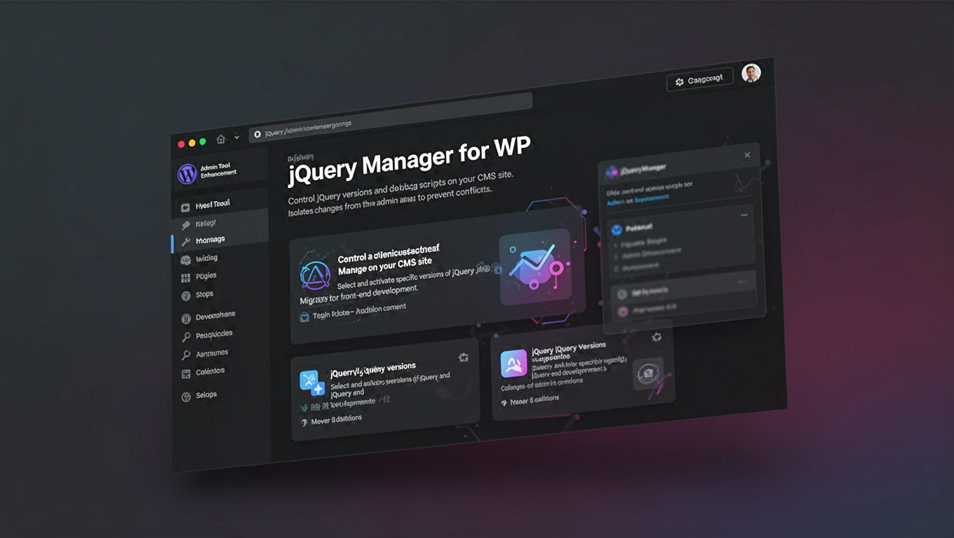 Preview of jQuery Manager for WP