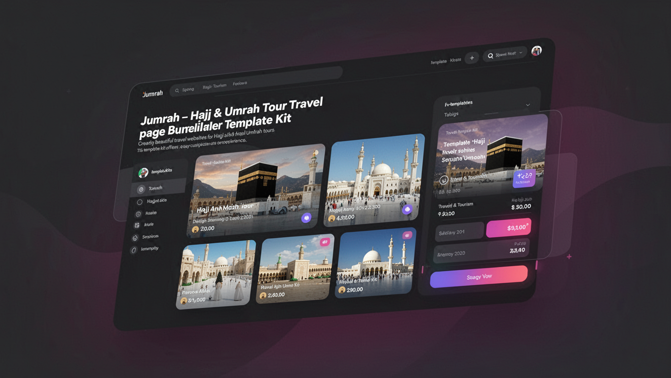 Preview of Jumrah – Hajj & Umrah Tour Travel Elementor Template Kit