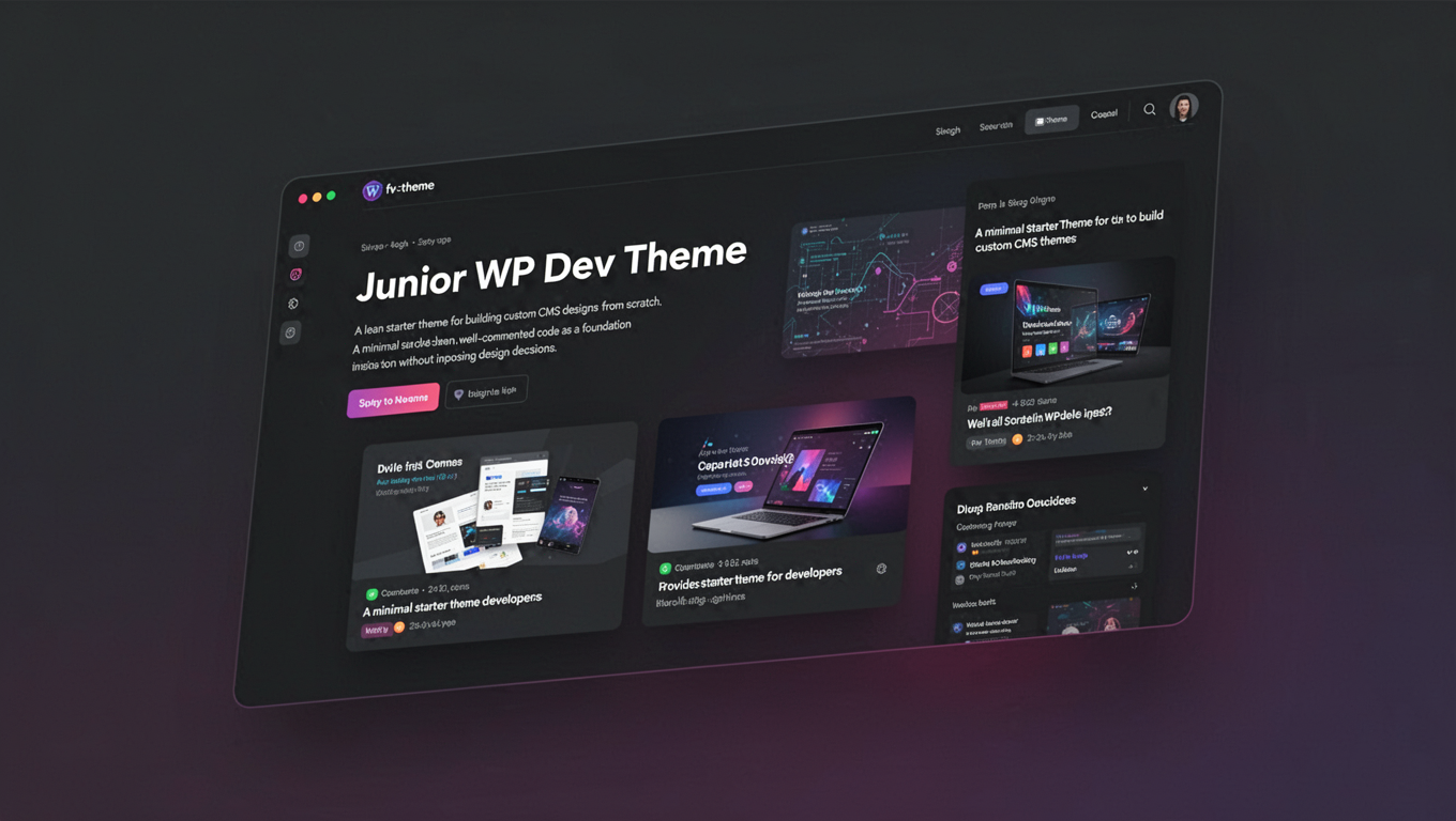 Preview of Junior WP Dev Theme