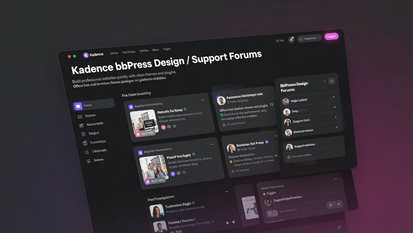 Preview of Kadence bbPress Design / Support Forums