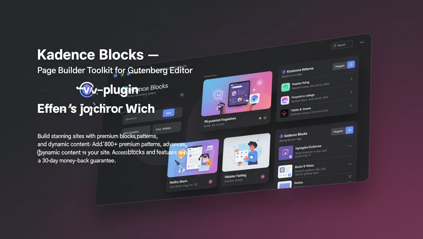 Preview of Kadence Blocks — Page Builder Toolkit for Gutenberg Editor