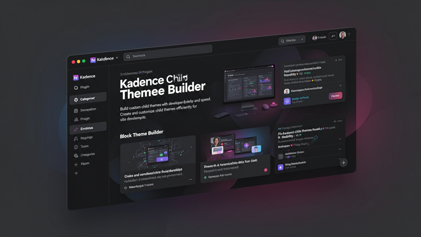 Preview of Kadence Child Theme Builder
