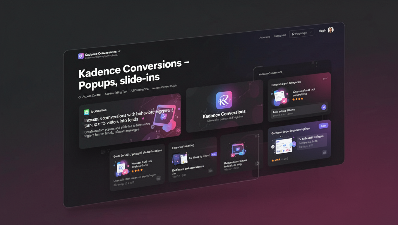 Preview of Kadence Conversions - Popups, slide-ins