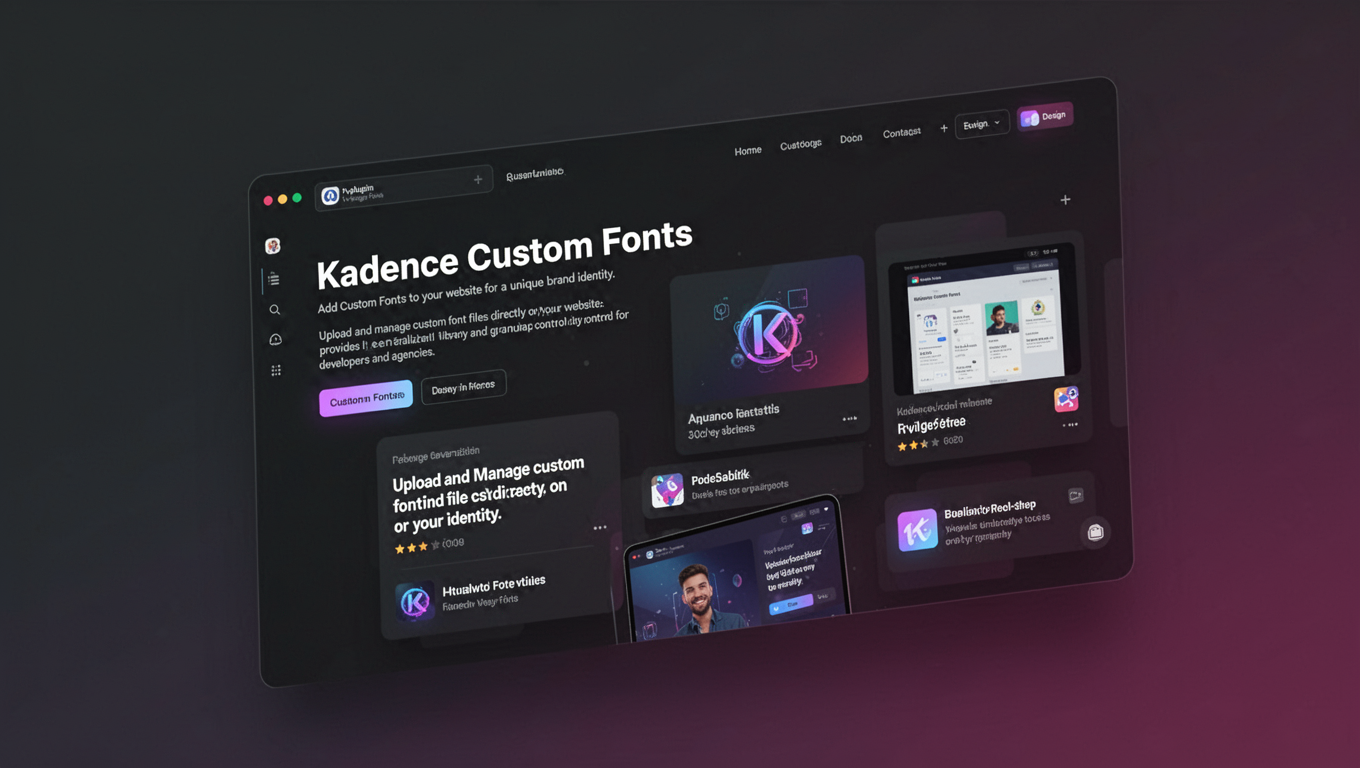 Preview of Kadence Custom Fonts