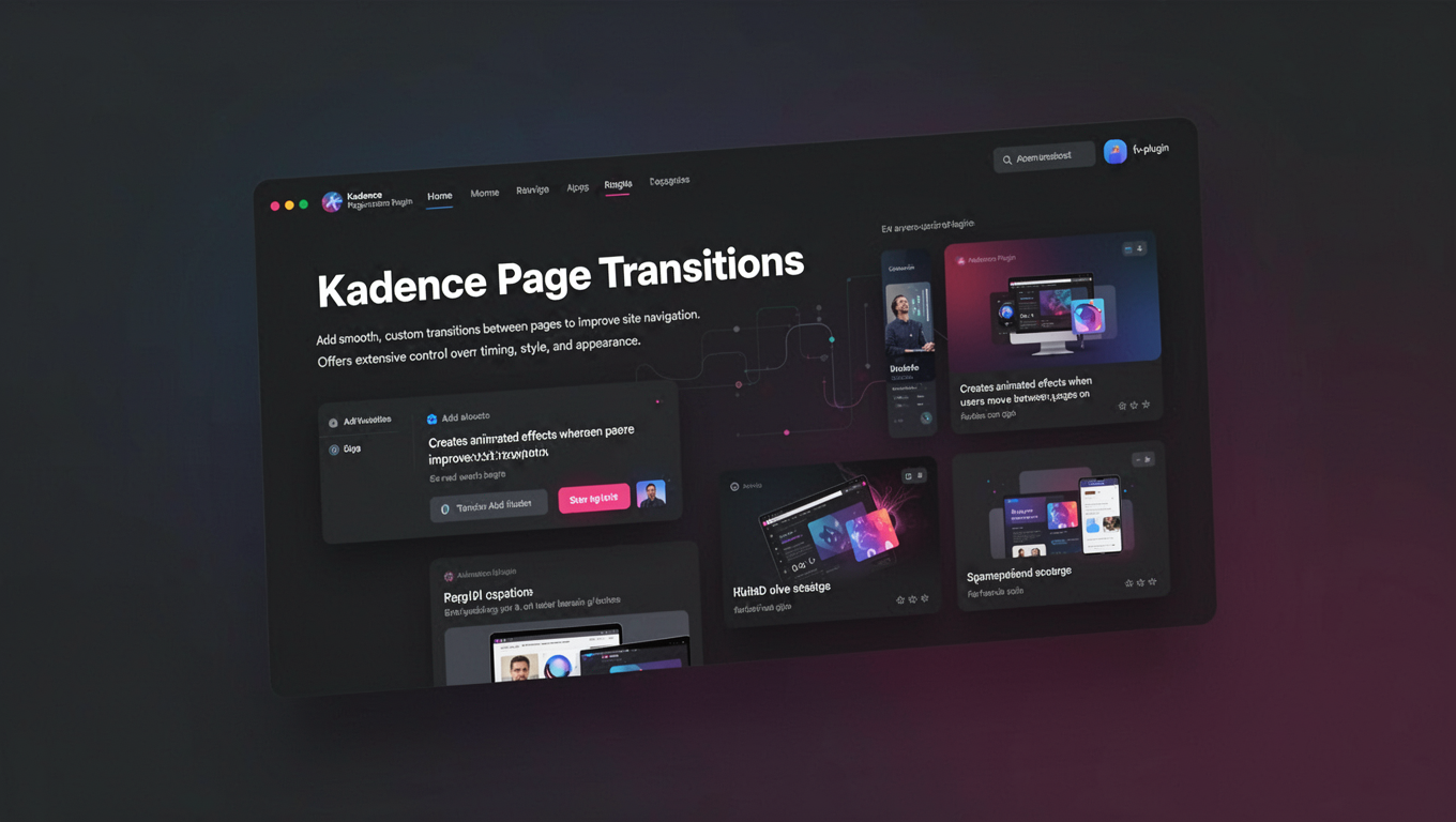 Preview of Kadence Page Transitions