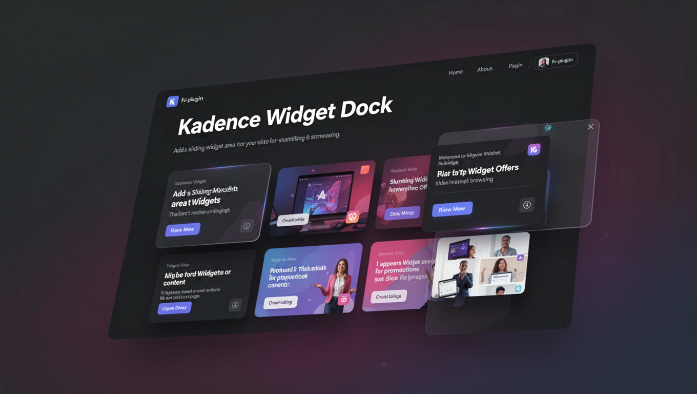 Preview of Kadence Widget Dock