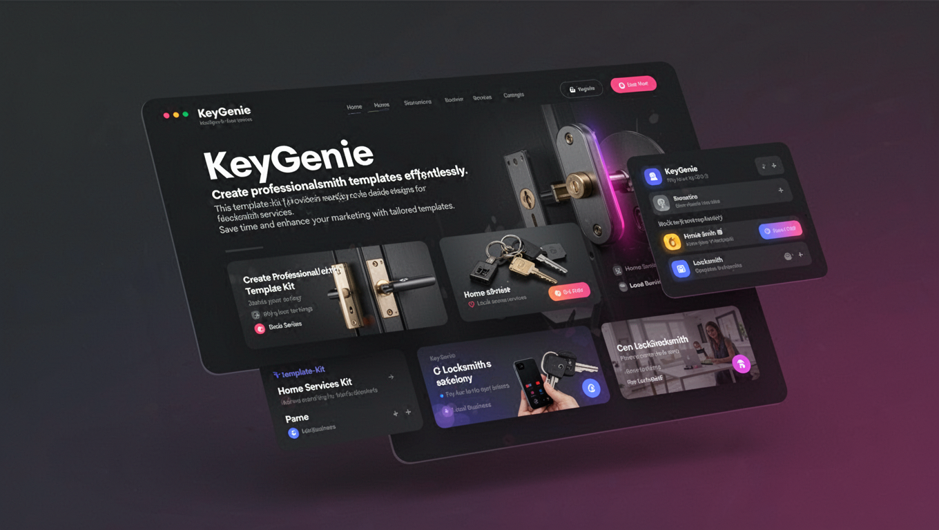Preview of KeyGenie - Template kit for Locksmith services