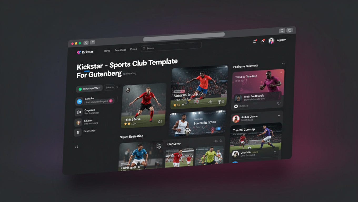 Preview of Kickstar - Sports Club Template For Gutenberg