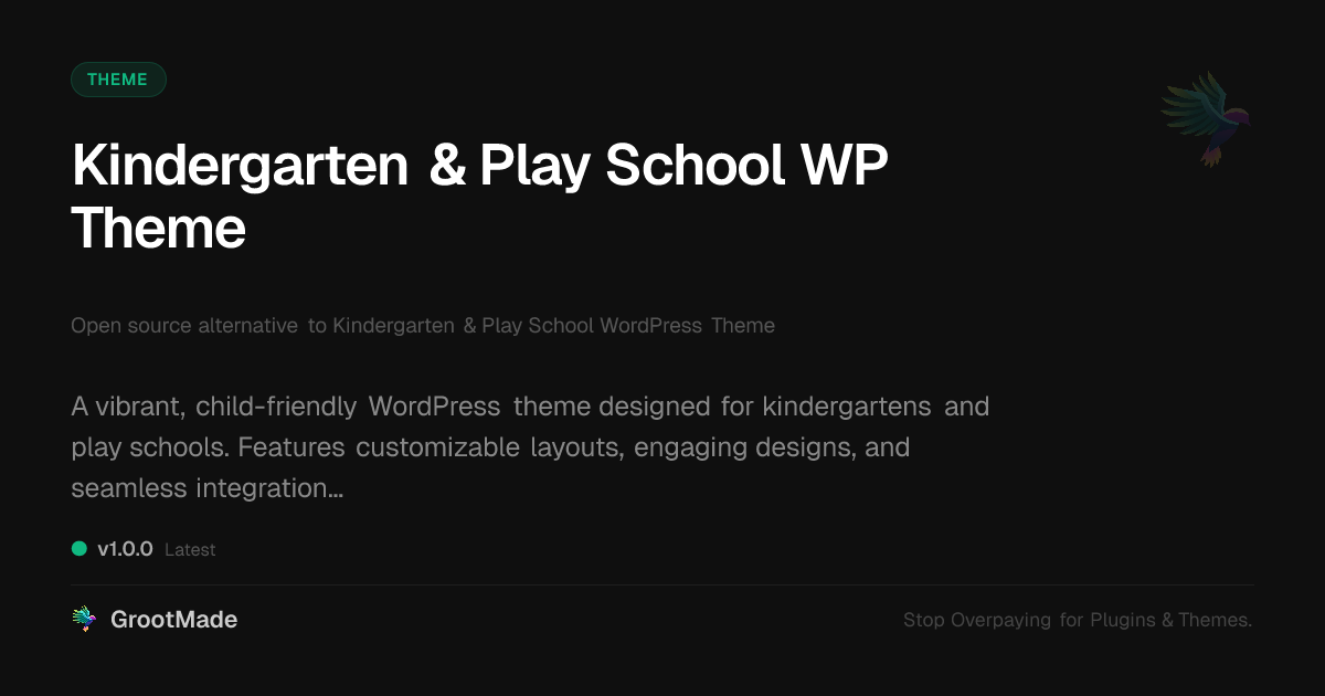 Preview of Kindergarten & Play School WP Theme