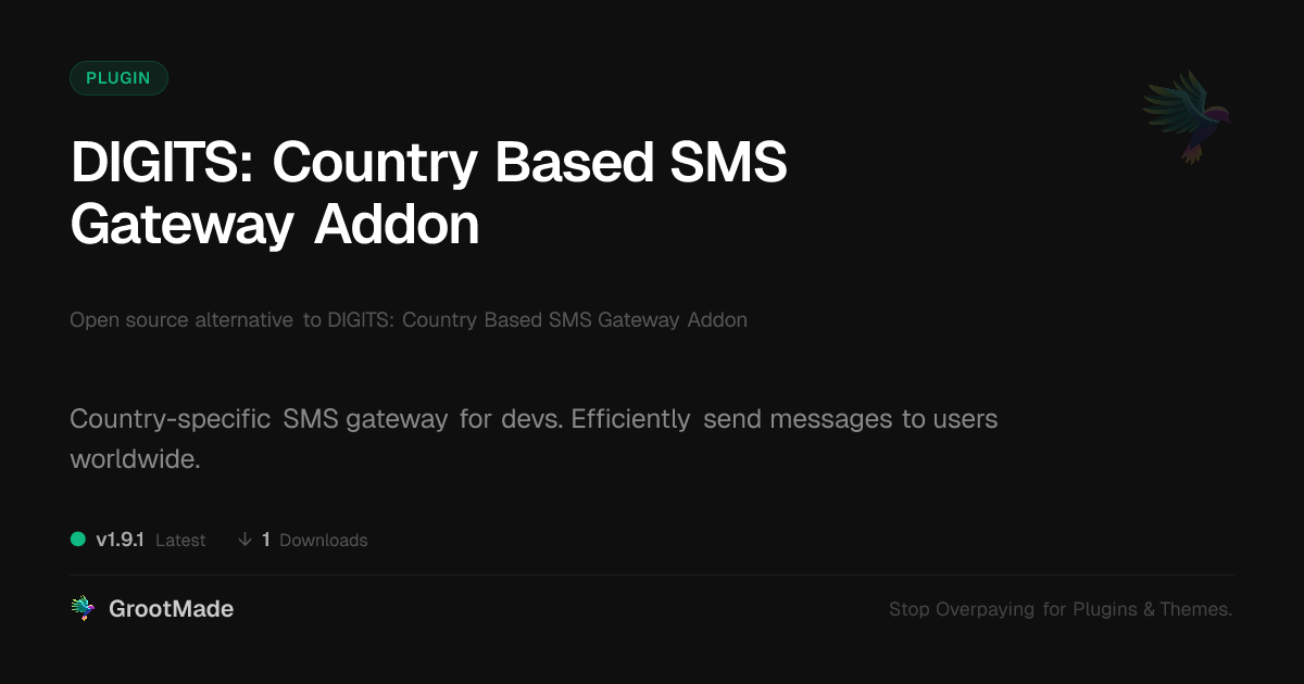 DIGITS: Country Based SMS Gateway Addon