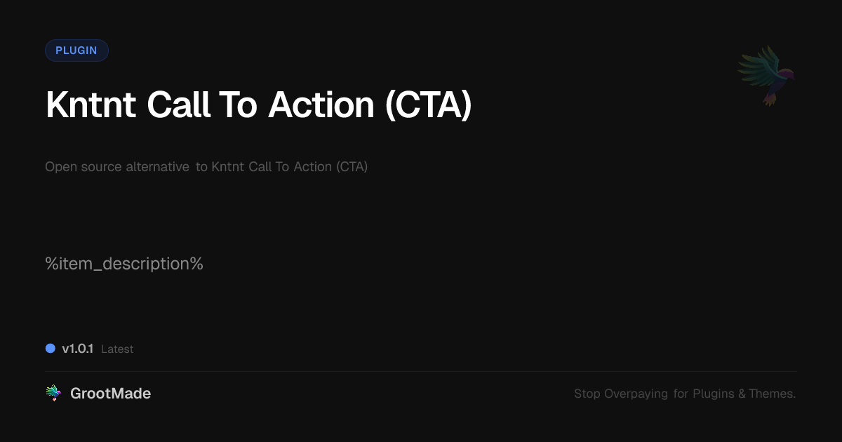 Preview of Kntnt Call To Action (CTA)