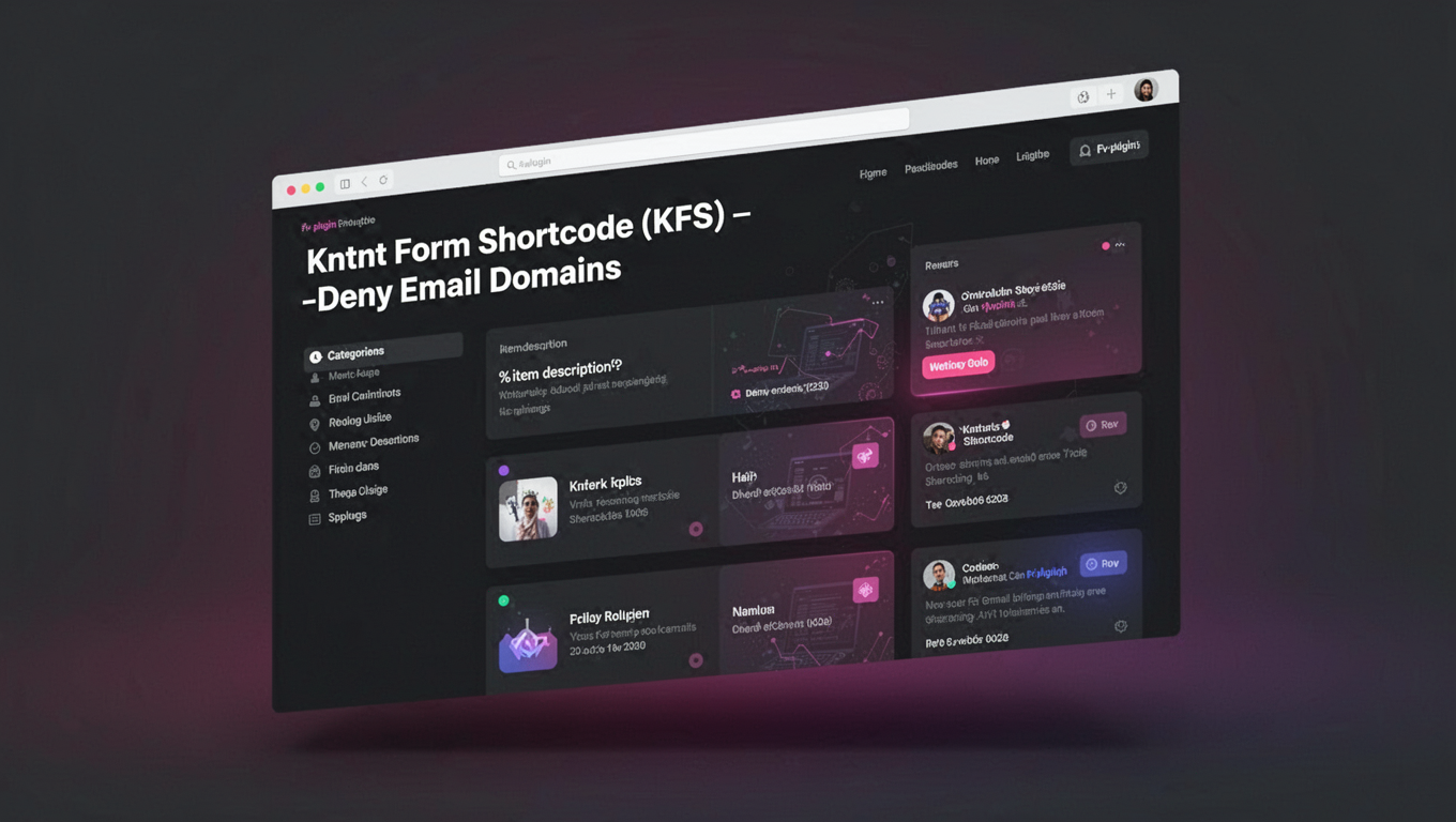Preview of Kntnt Form Shortcode (KFS) – Deny Email Domains