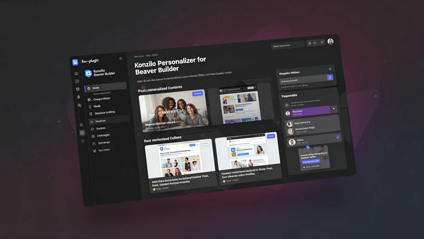 Preview of Konzilo Personalizer for Beaver Builder