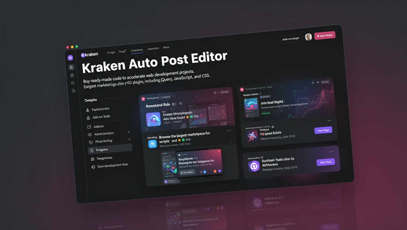 Preview of Kraken Auto Post Editor