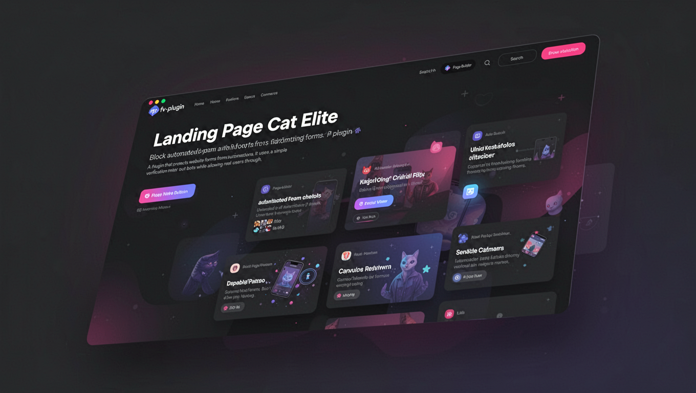 Preview of Landing Page Cat Elite