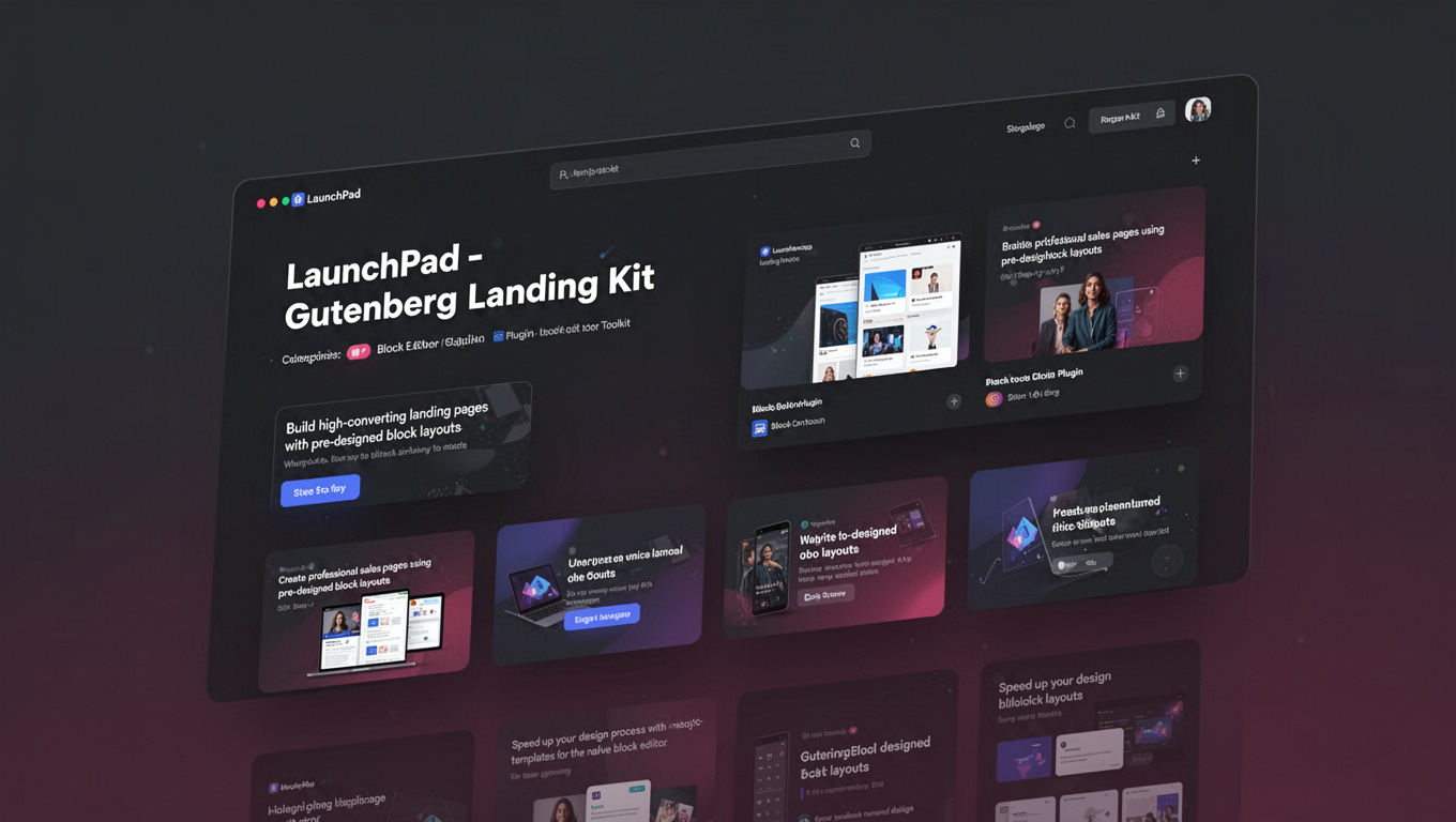 Preview of LaunchPad - Gutenberg Landing Kit