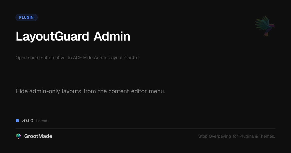 Preview of LayoutGuard Admin