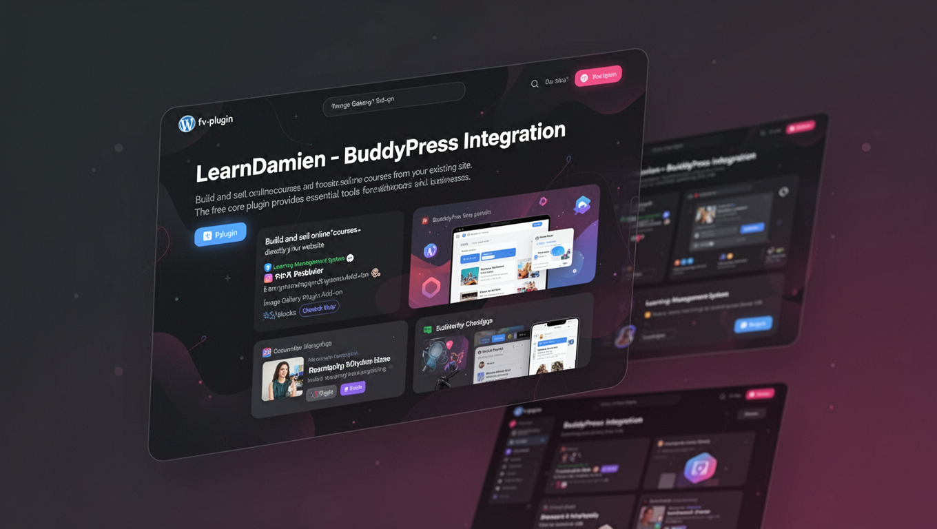 Preview of LearnDamien - BuddyPress Integration