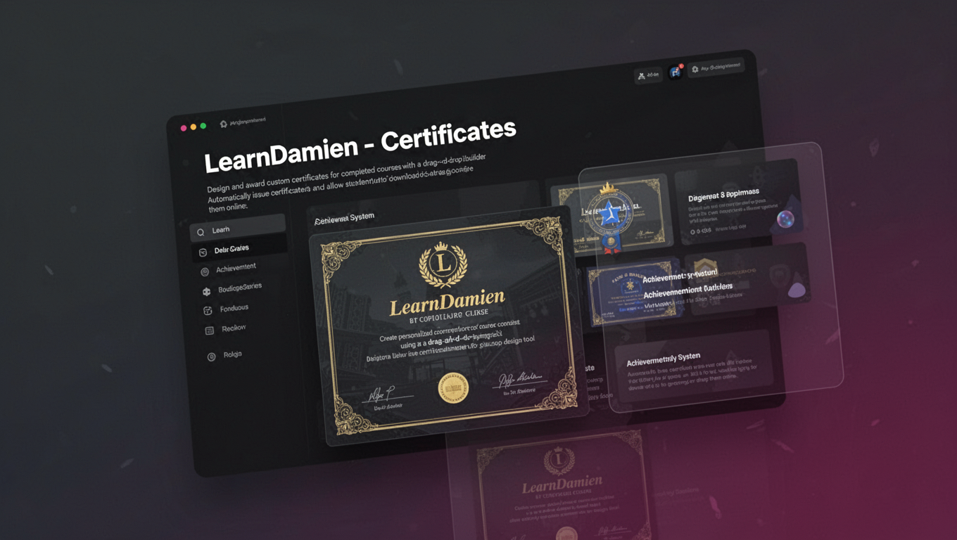 Preview of LearnDamien - Certificates